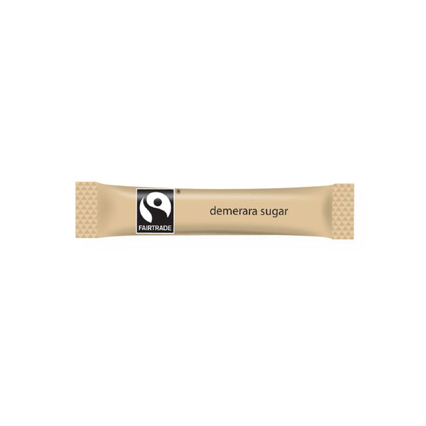 Brown Fairtrade Sugar Sticks - 1000 x 2g sticks