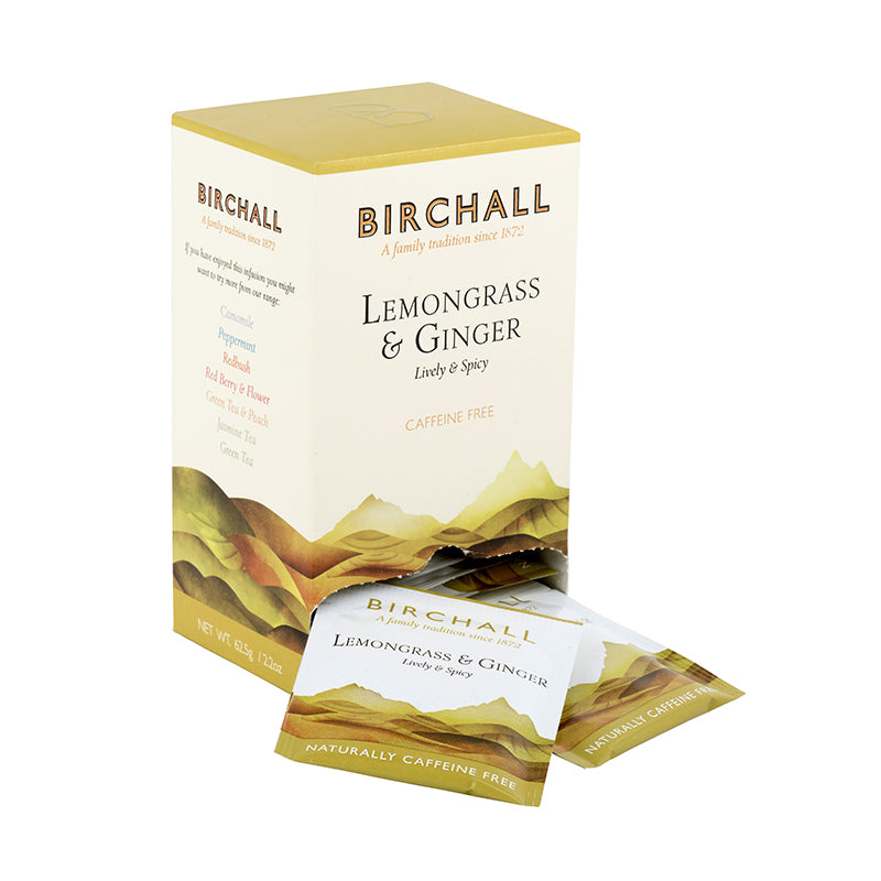 Birchall Lemongrass & Ginger Tag & Envelope (6 x 25 Bags)